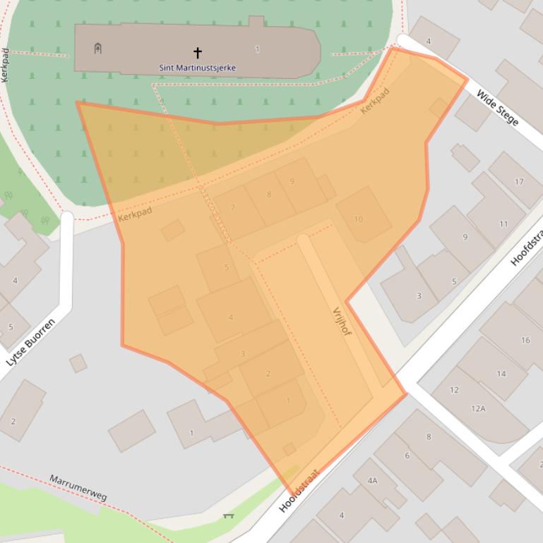 Kaart van postcodegebied 9172MR.