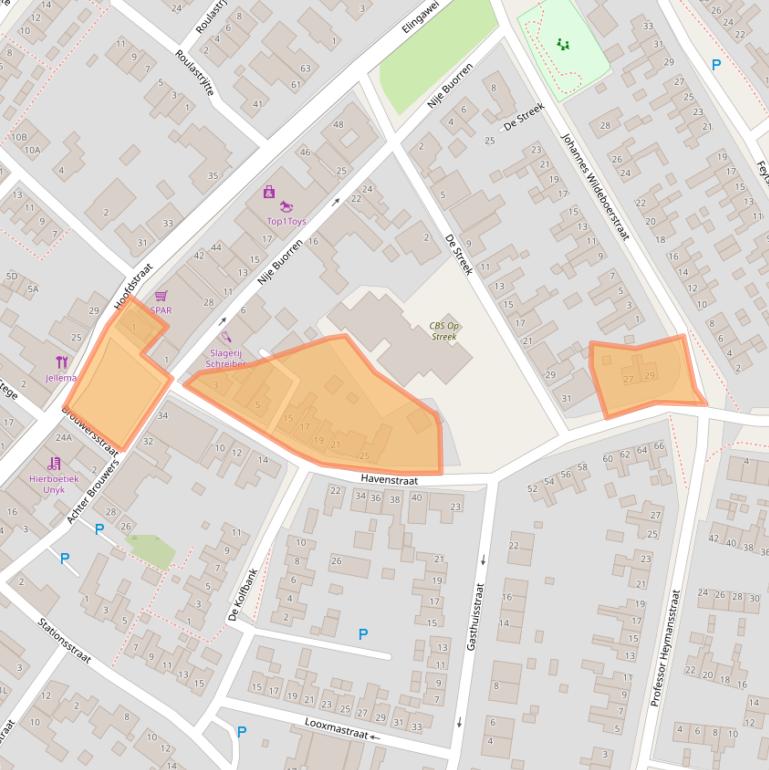 Kaart van postcodegebied 9172MV.