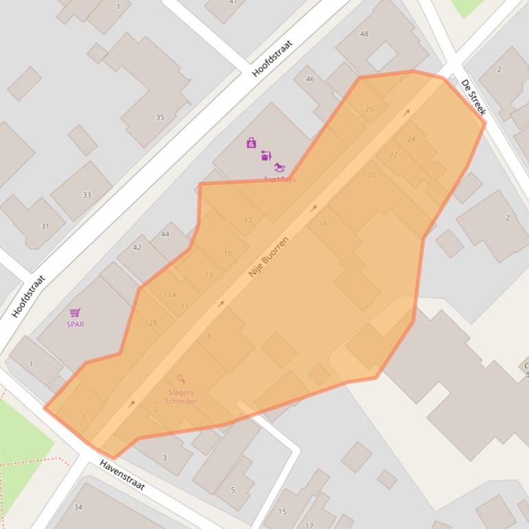 Kaart van postcodegebied 9172MZ.