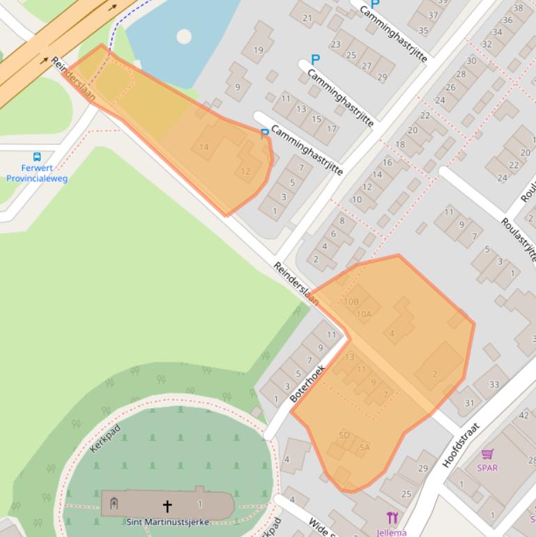 Kaart van postcodegebied 9172NC.