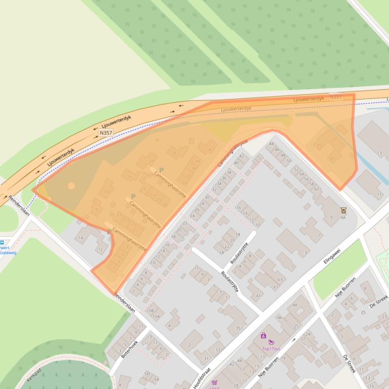 Kaart van postcodegebied 9172ND.