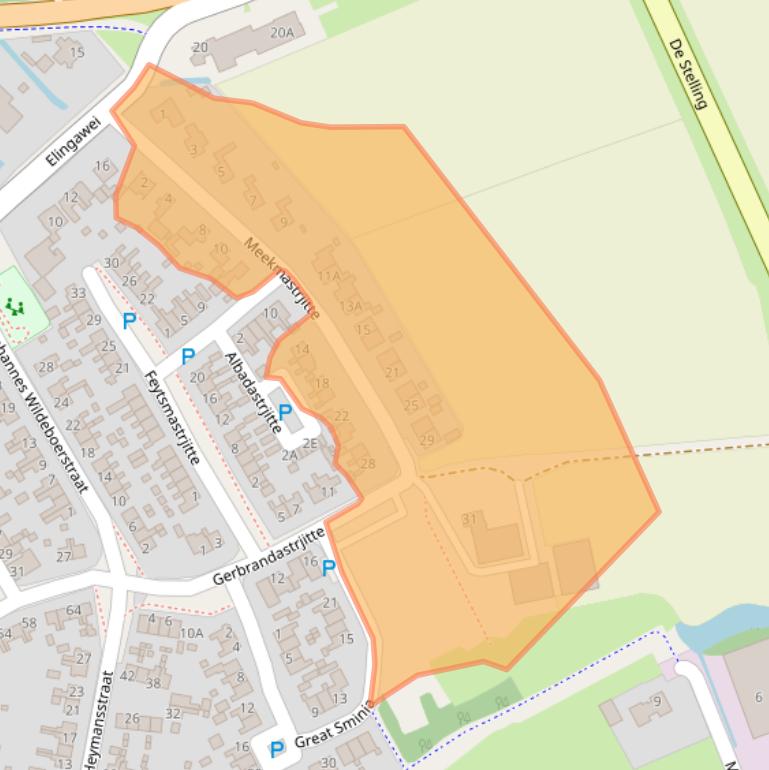 Kaart van postcodegebied 9172NM.