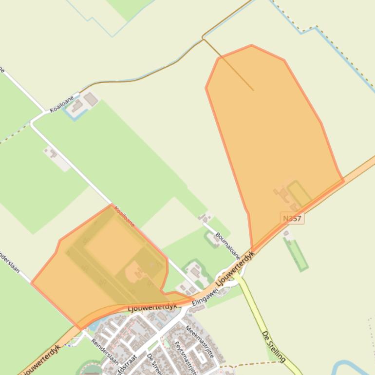 Kaart van postcodegebied 9172PE.