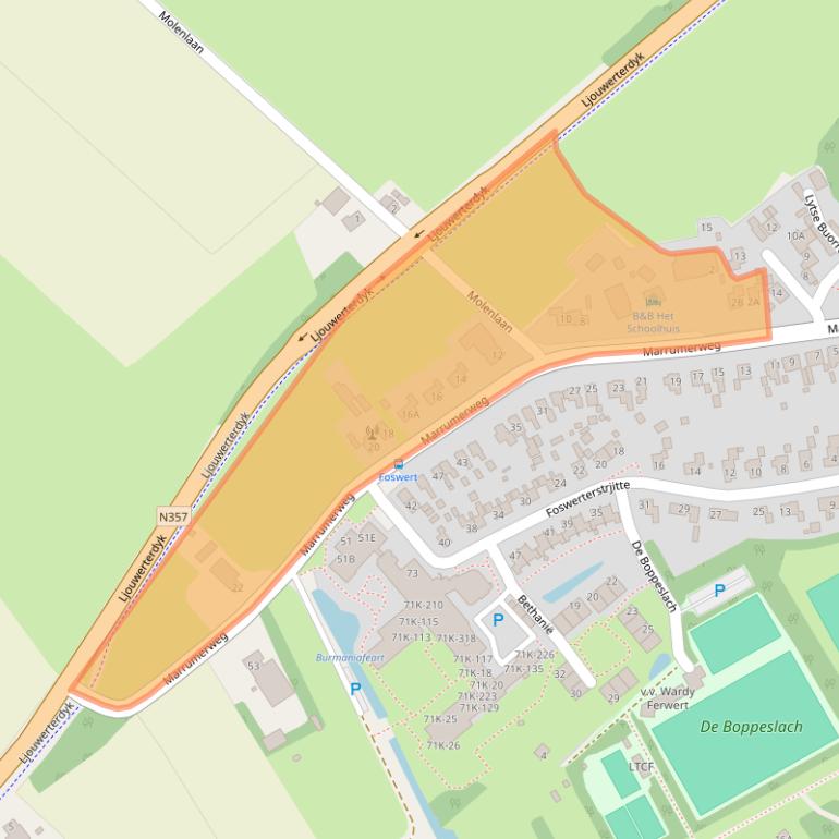 Kaart van postcodegebied 9172PP.