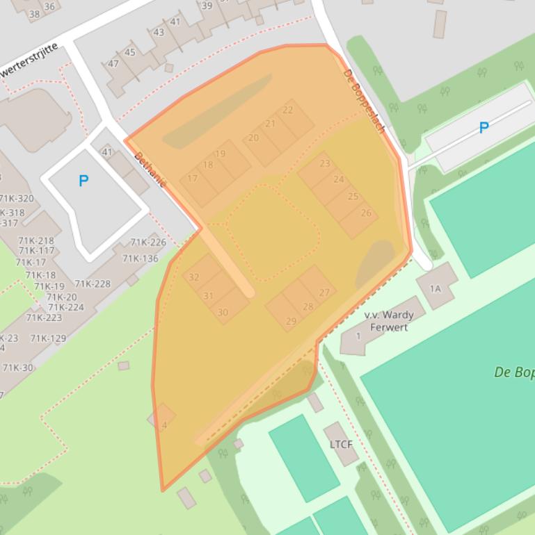 Kaart van postcodegebied 9172PV.