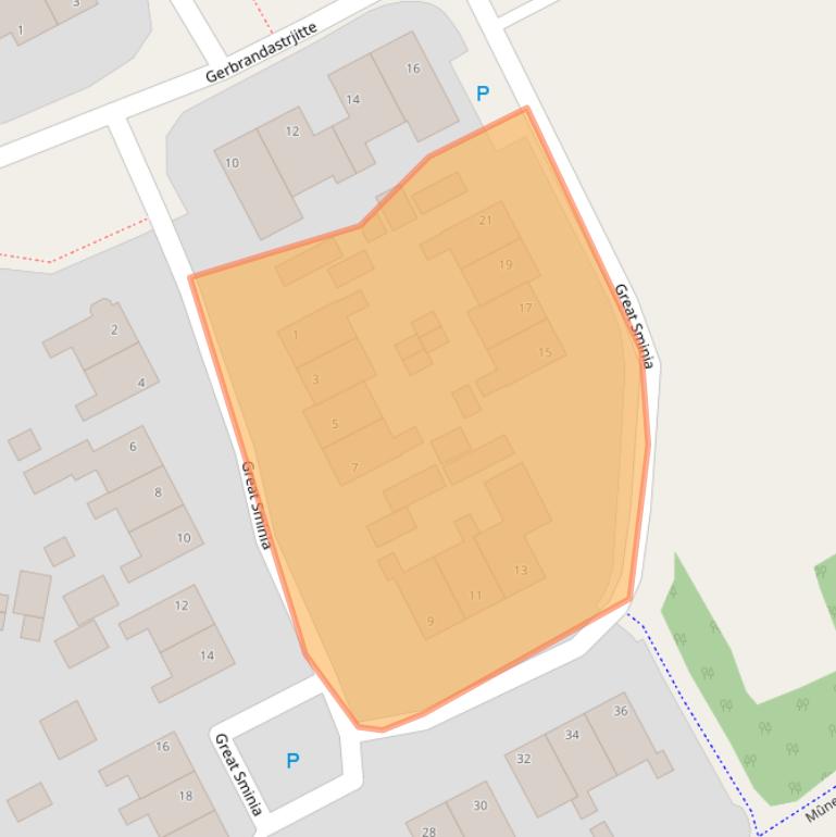 Kaart van postcodegebied 9172PZ.