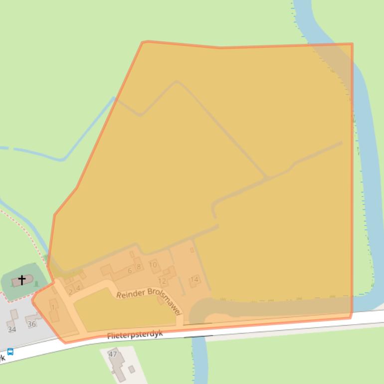 Kaart van postcodegebied 9176GG.