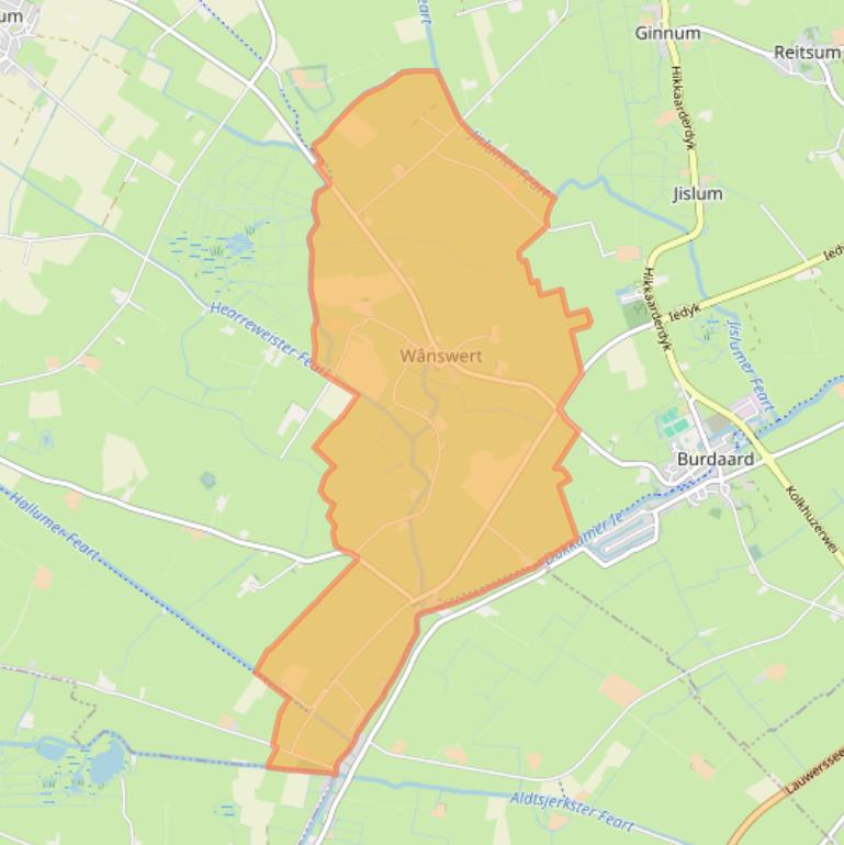 Kaart van postcodegebied 9178.