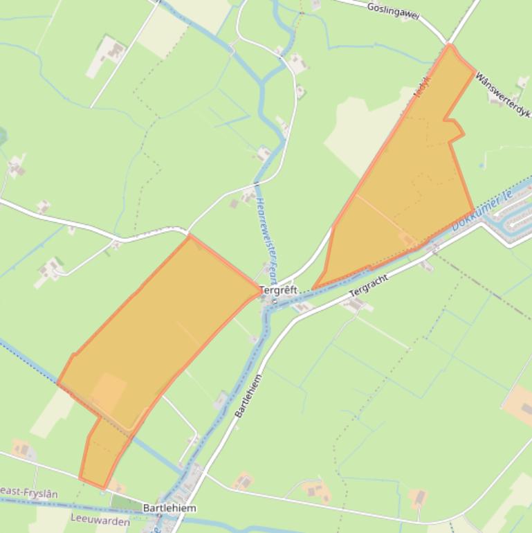 Kaart van postcodegebied 9178GJ.