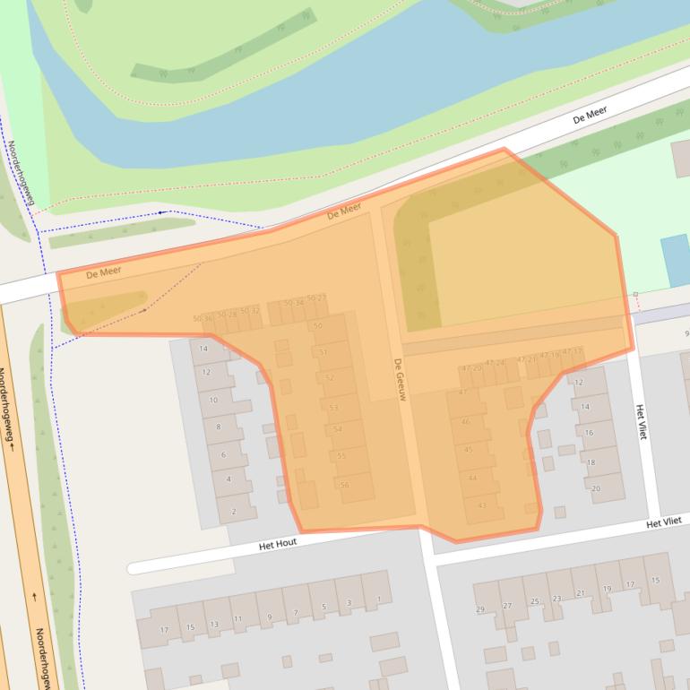 Kaart van postcodegebied 9201AG.