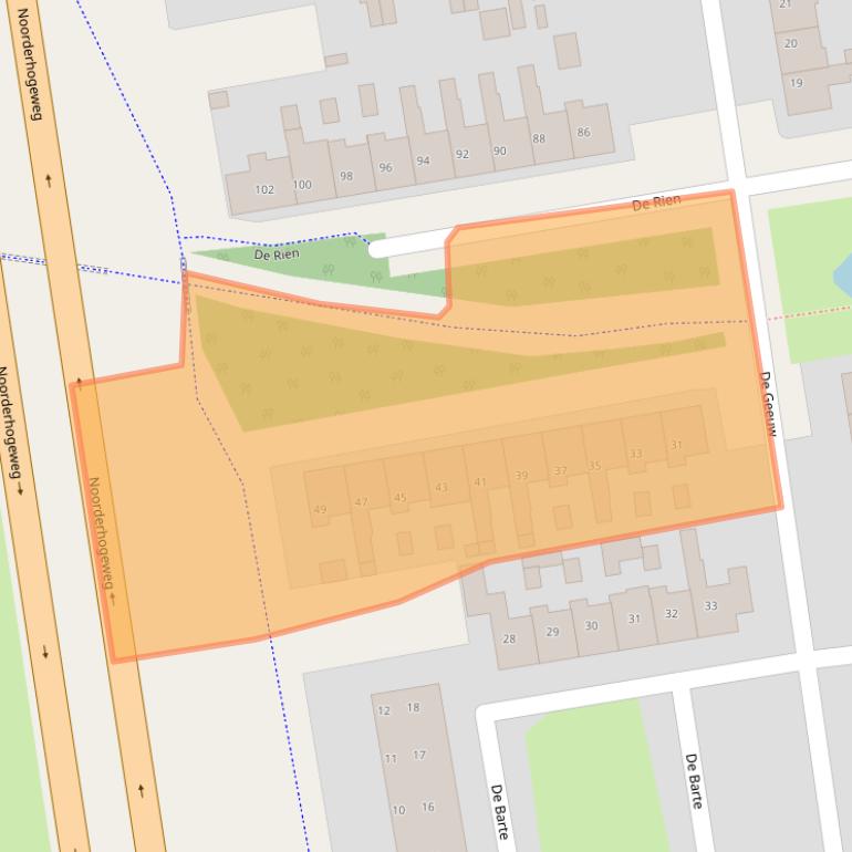 Kaart van postcodegebied 9201AS.
