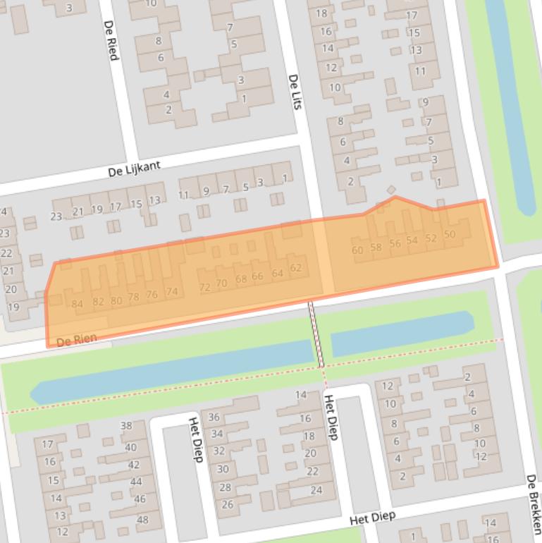 Kaart van postcodegebied 9201AT.