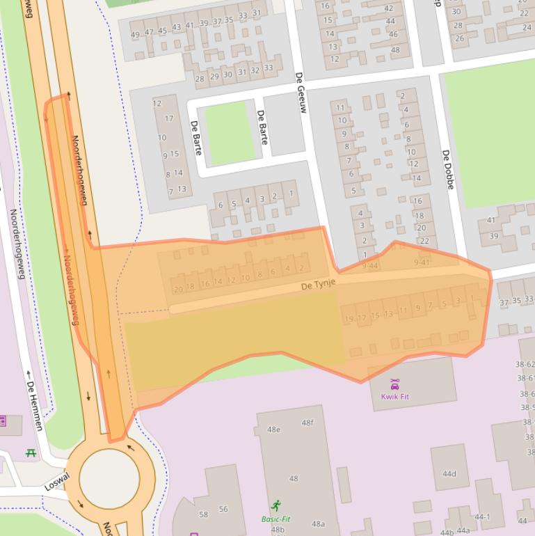 Kaart van postcodegebied 9201AX.