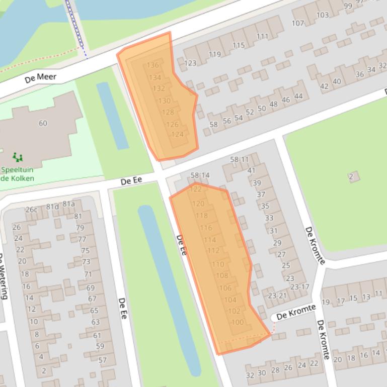 Kaart van postcodegebied 9201BK.