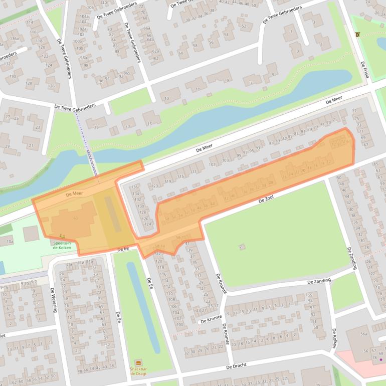 Kaart van postcodegebied 9201BL.