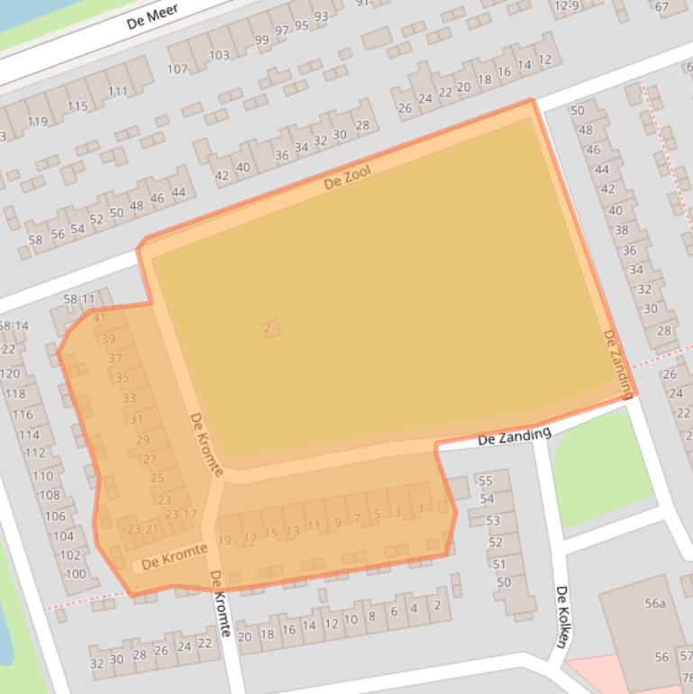 Kaart van postcodegebied 9201BN.