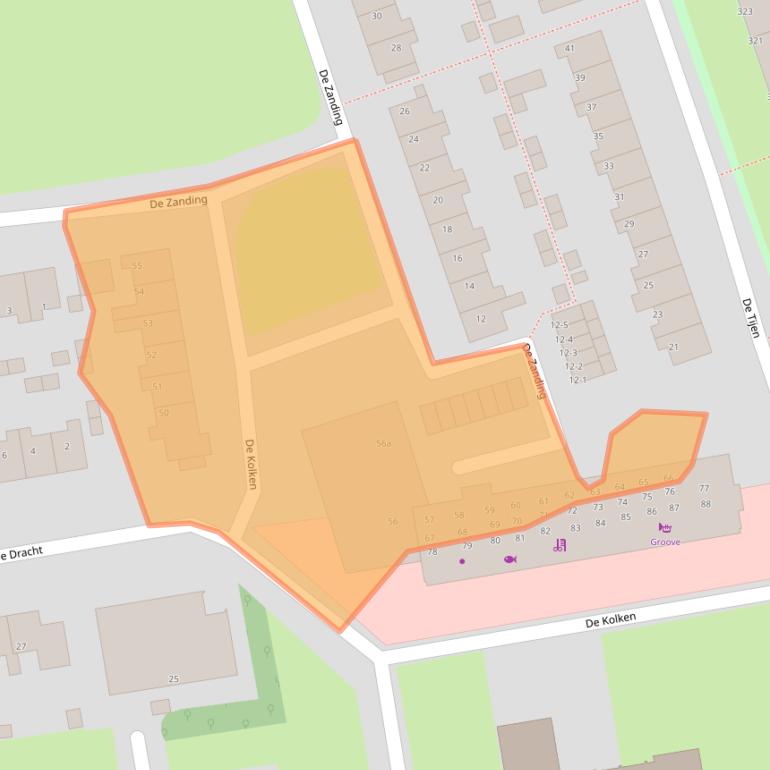 Kaart van postcodegebied 9201BV.