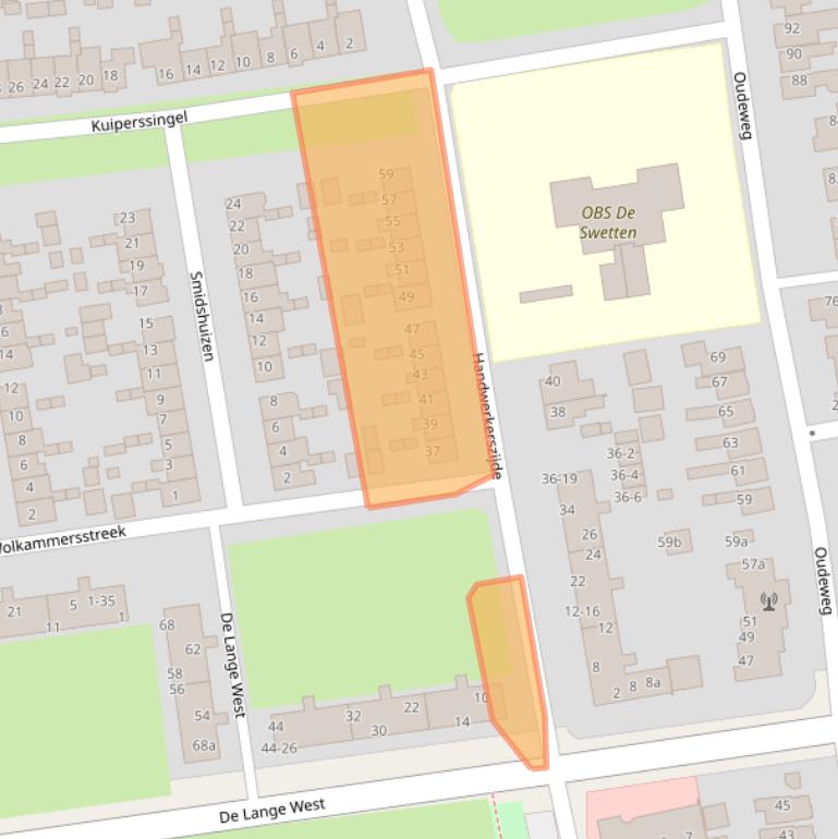 Kaart van postcodegebied 9201CJ.
