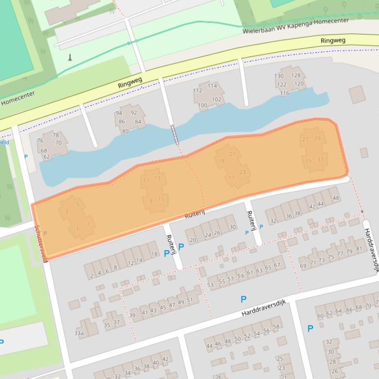 Kaart van postcodegebied 9201DB.