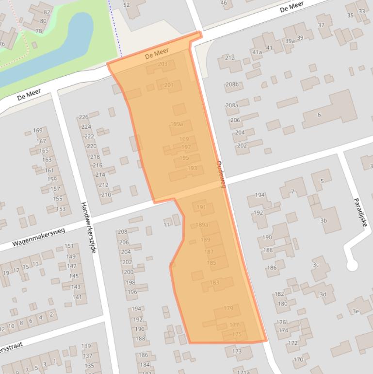Kaart van postcodegebied 9201EM.