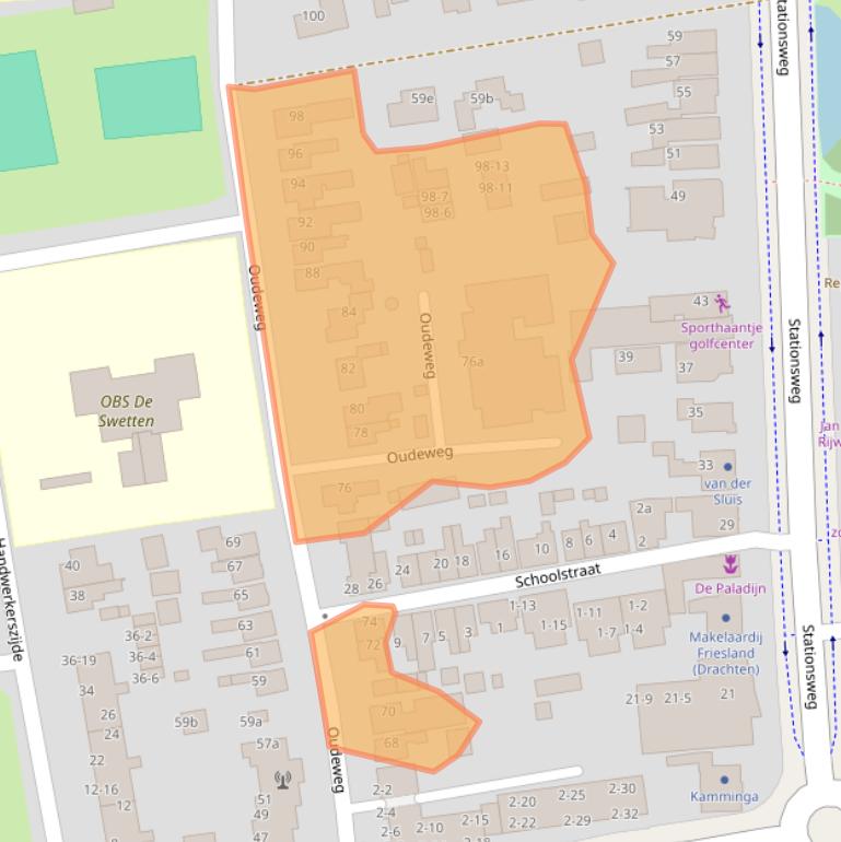 Kaart van postcodegebied 9201EN.