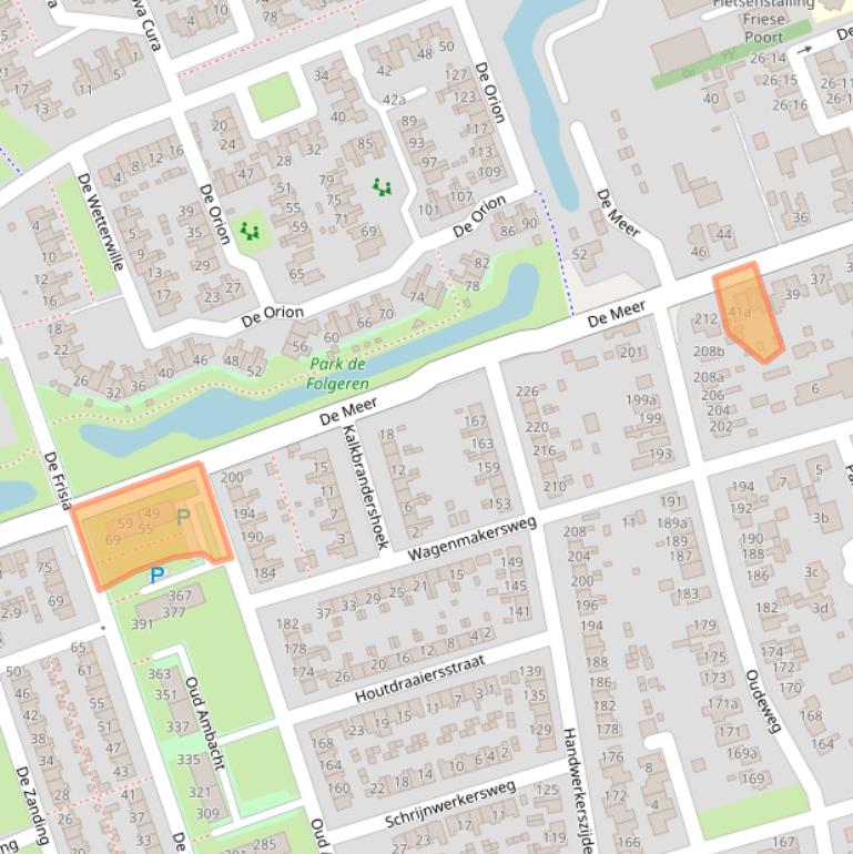 Kaart van postcodegebied 9201EV.