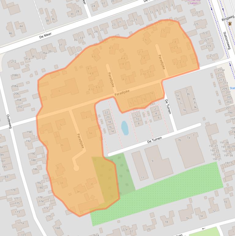 Kaart van postcodegebied 9201GA.