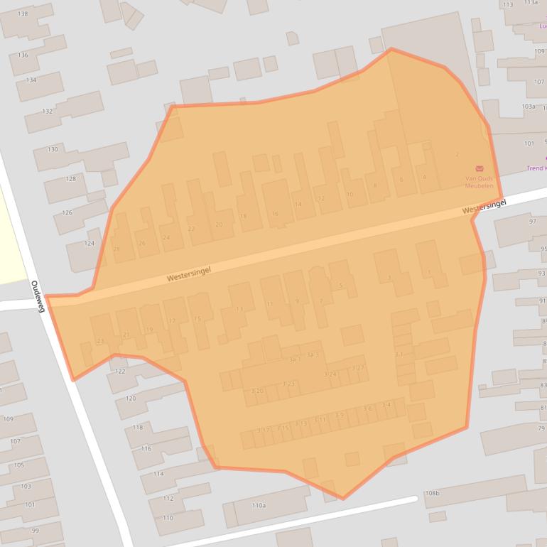 Kaart van postcodegebied 9201GD.