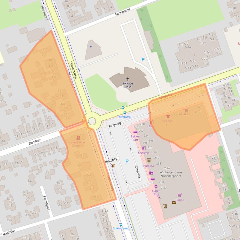 Kaart van postcodegebied 9201GN.