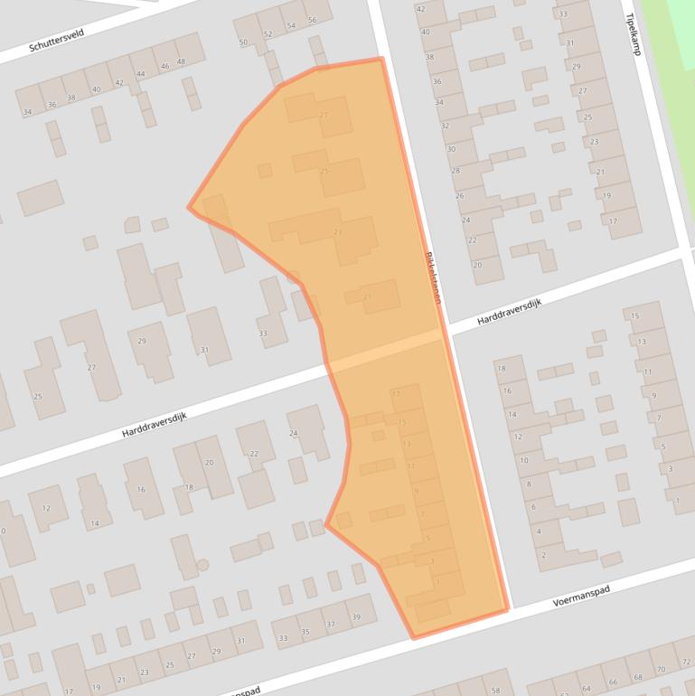 Kaart van postcodegebied 9201HV.