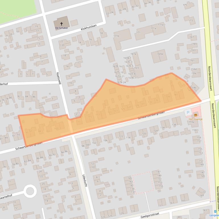 Kaart van postcodegebied 9201KB.