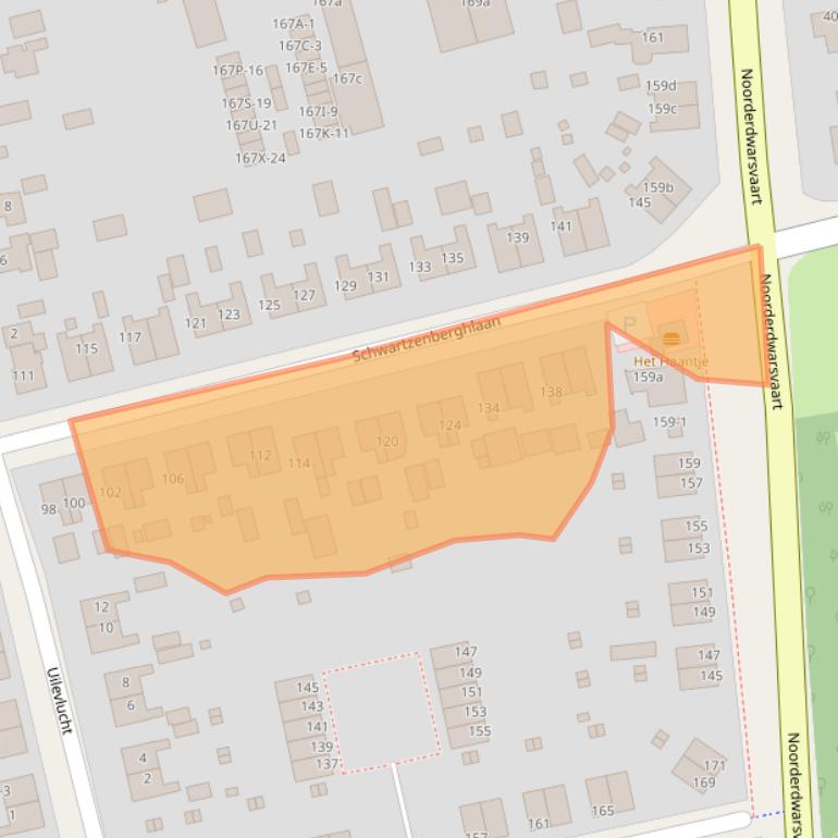 Kaart van postcodegebied 9201KG.