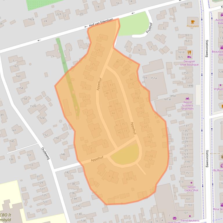 Kaart van postcodegebied 9201KT.