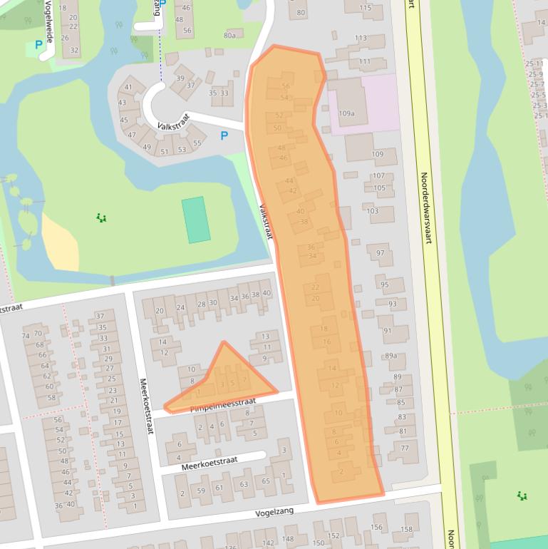 Kaart van postcodegebied 9201SJ.
