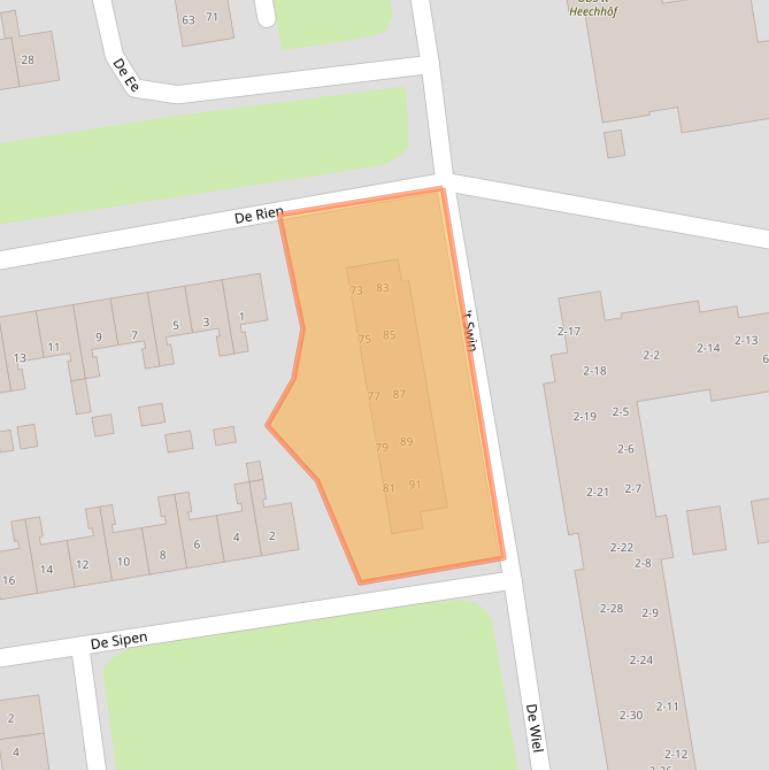 Kaart van postcodegebied 9201XX.