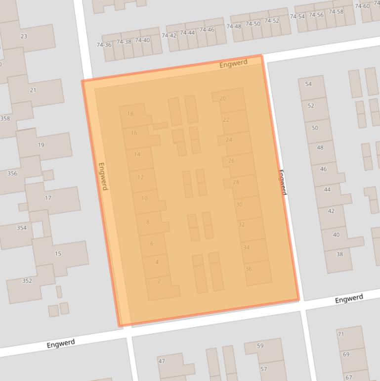 Kaart van postcodegebied 9202AP.