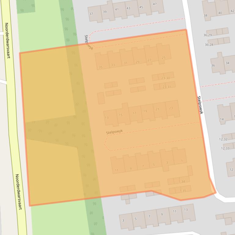 Kaart van postcodegebied 9202BD.