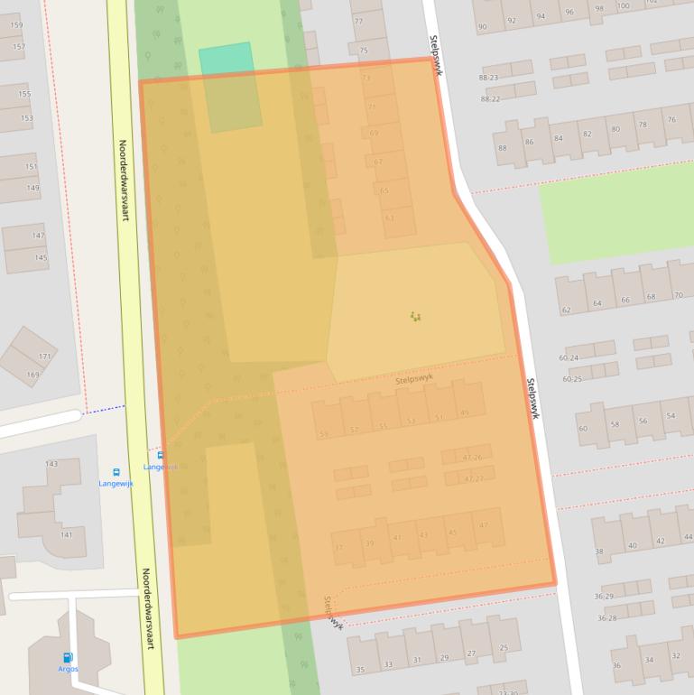 Kaart van postcodegebied 9202BE.