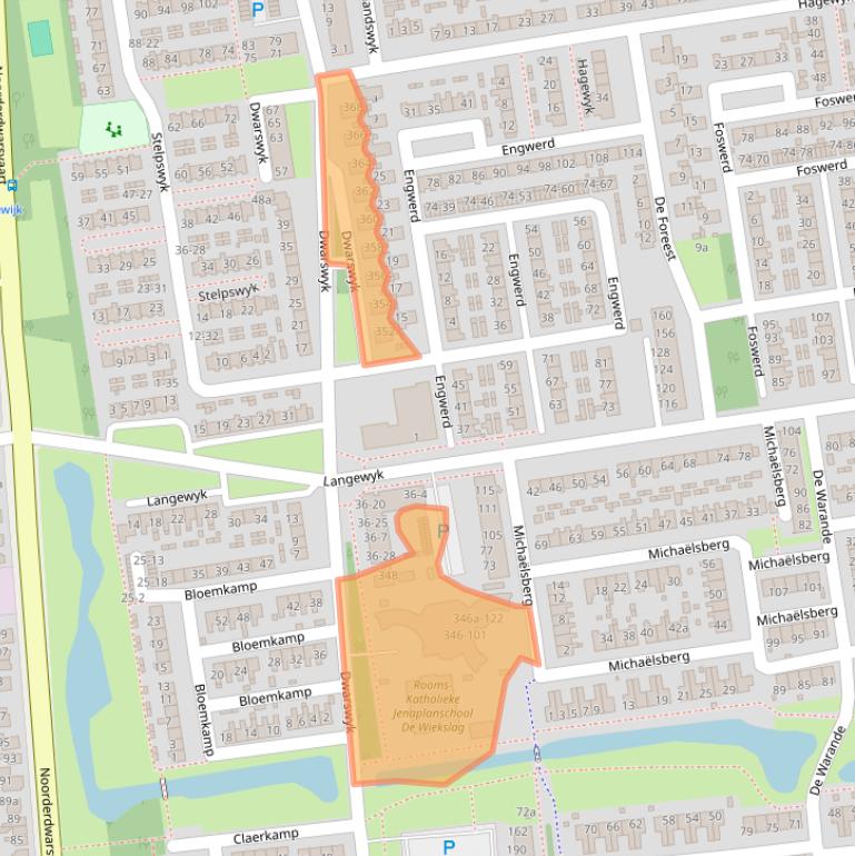 Kaart van postcodegebied 9202CA.