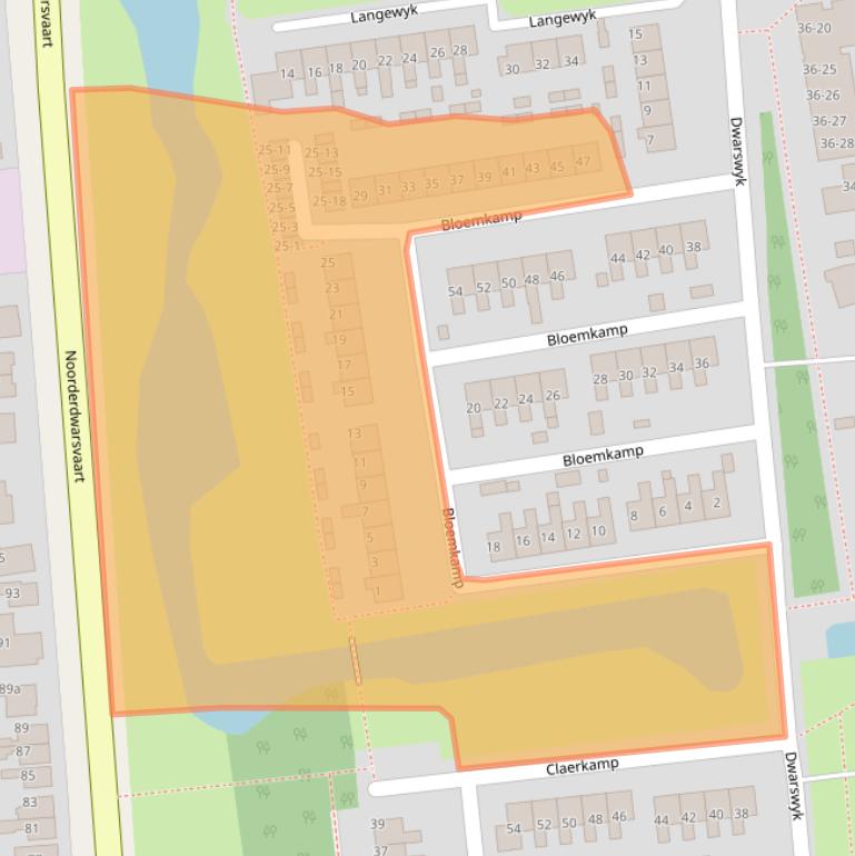 Kaart van postcodegebied 9202CB.