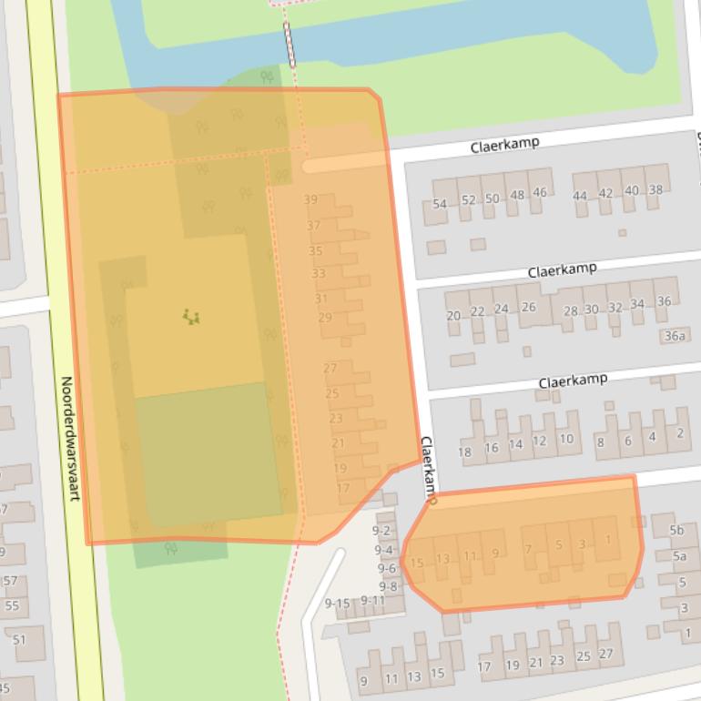 Kaart van postcodegebied 9202CG.