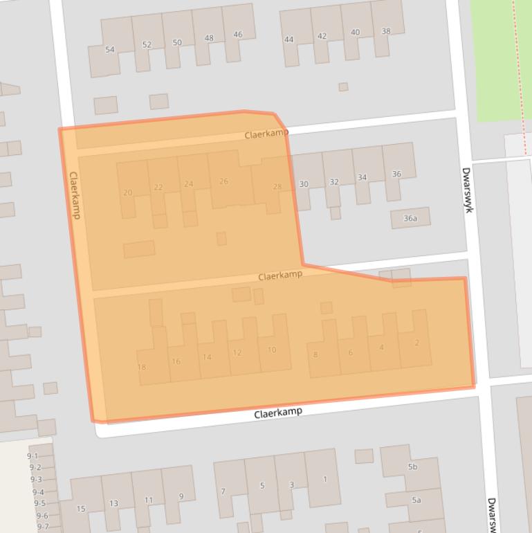 Kaart van postcodegebied 9202CH.