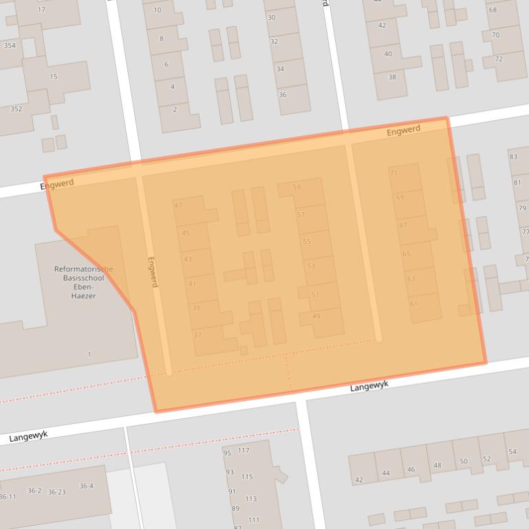 Kaart van postcodegebied 9202CL.