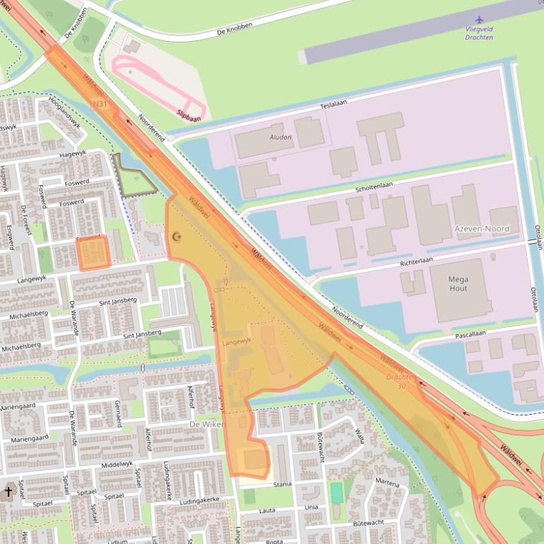 Kaart van postcodegebied 9202CN.