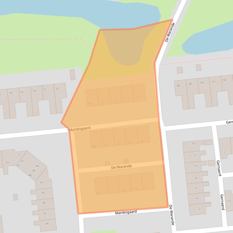 Kaart van postcodegebied 9202EW.