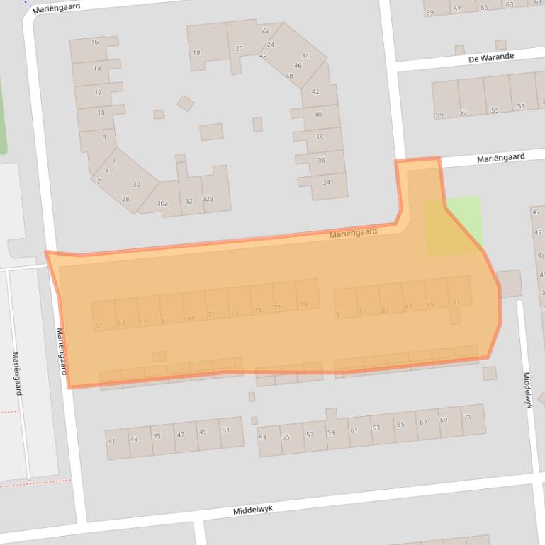 Kaart van postcodegebied 9202GA.