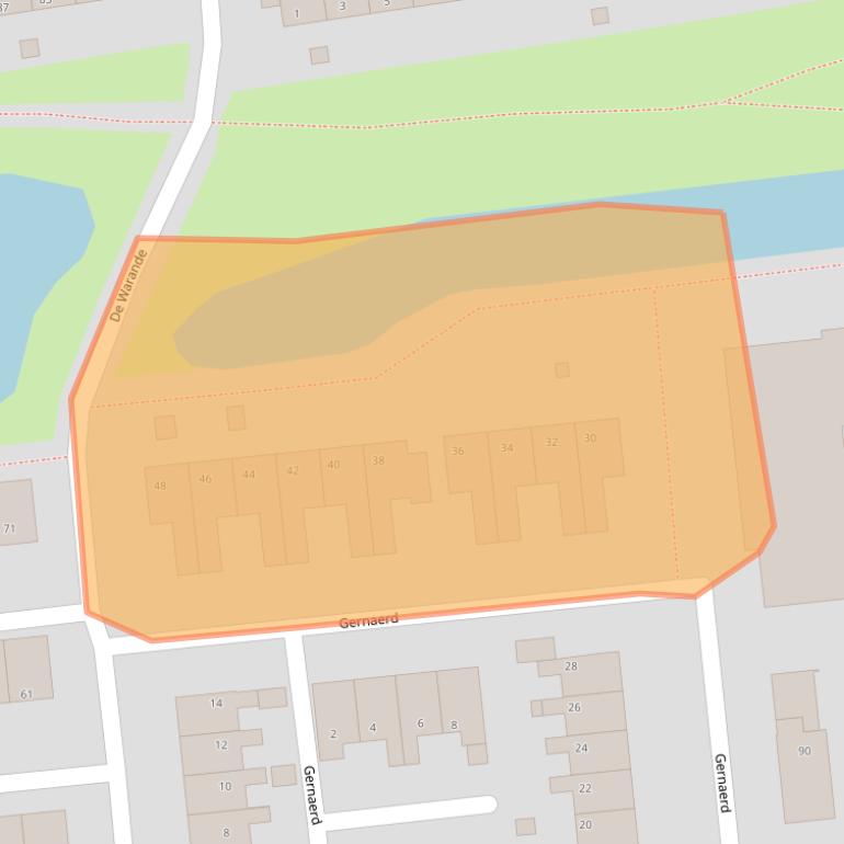 Kaart van postcodegebied 9202GG.