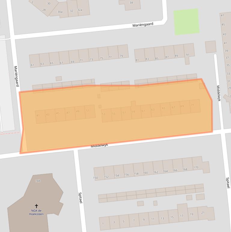 Kaart van postcodegebied 9202GP.