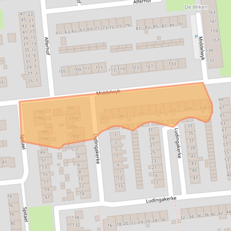 Kaart van postcodegebied 9202GX.