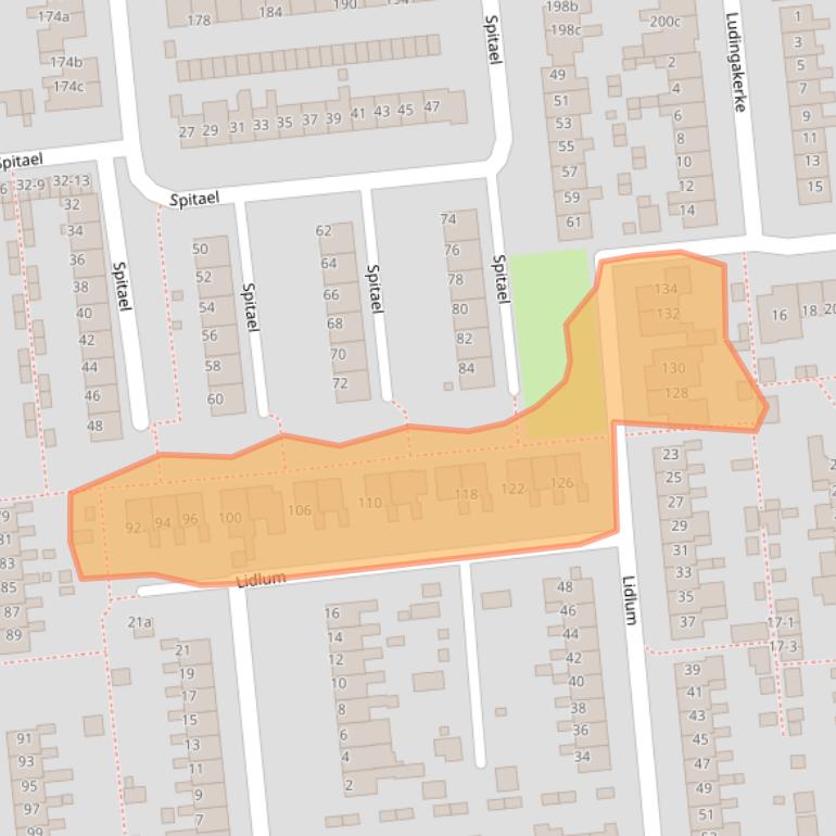 Kaart van postcodegebied 9202HG.